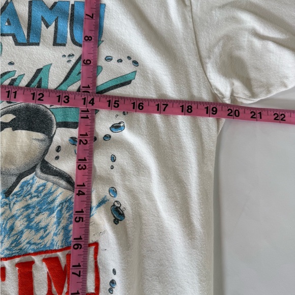 Vintage Shamu Sea World Graphic Splashed Victim Orca Whale Single Stitch Tee - Picture 12 of 13